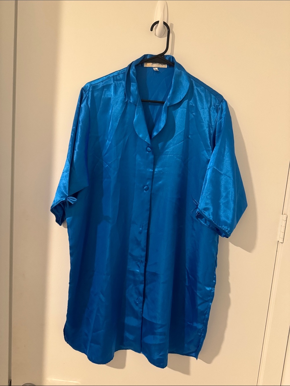 Oversized Silky night dress - Vibrant Blue
